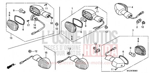 BLINKER (E/ED/EK/F/G/H/KO) CB900F3 de 2003